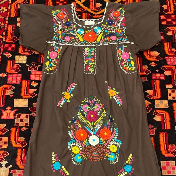 Hand Embroidered Mexican Dress - Picture 1 of 5